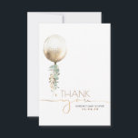 Gold Balloon Greenery Baby Shower Thank You<br><div class="desc">Gold balloon greenery garland baby shower small cute thank you cards</div>