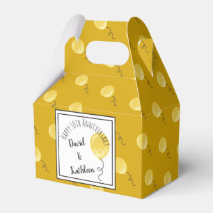 Gold Balloons 50th Anniversary Party Favour Box