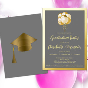 Gold Balloons Graduation Party