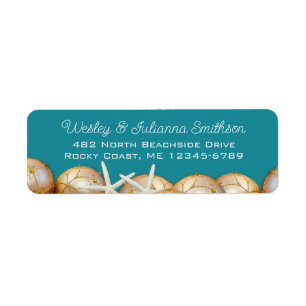 Gold Balls and Starfish Return Address Template Label