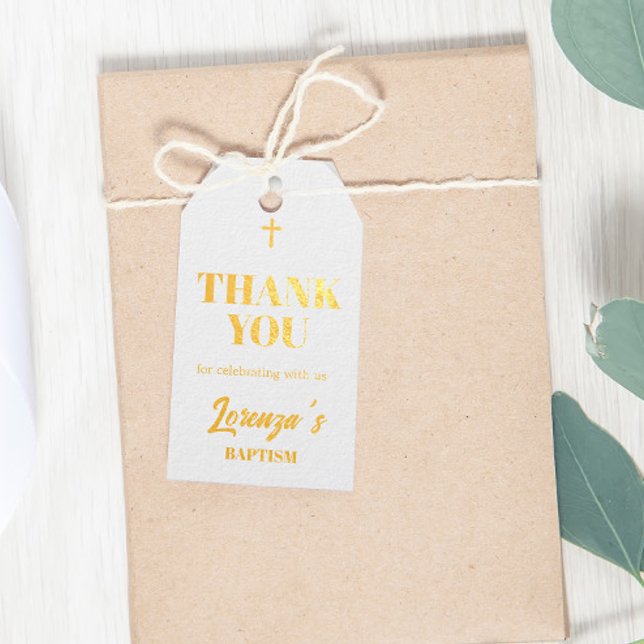 Gold Baptism  Gift Tags (Creator Uploaded)