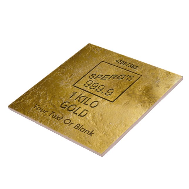 Gold Bar Ceramic Tile (Side)