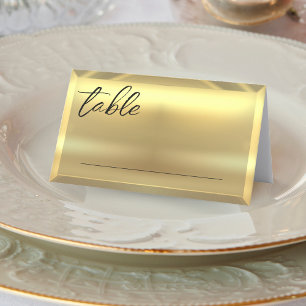 Gold Bar Elegant Wedding Place Card