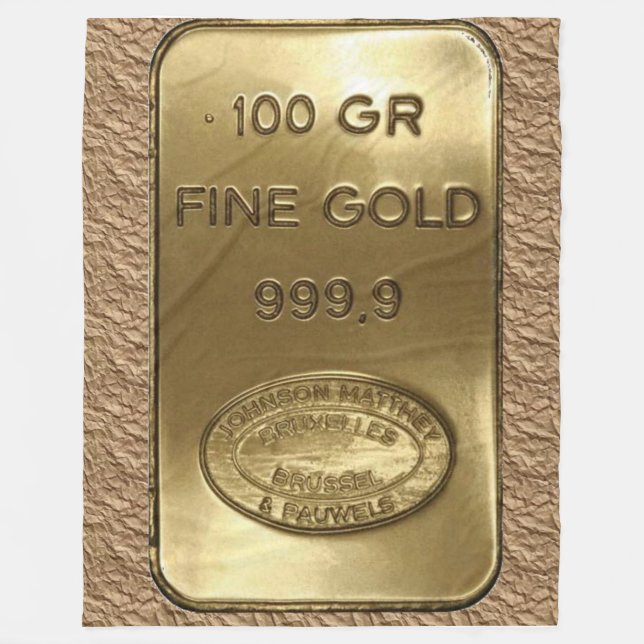 GOLD BAR Fleece Blanket) Blanket (Front)
