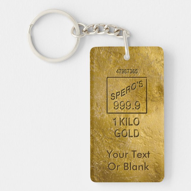 Gold Bar Key Ring (Front)