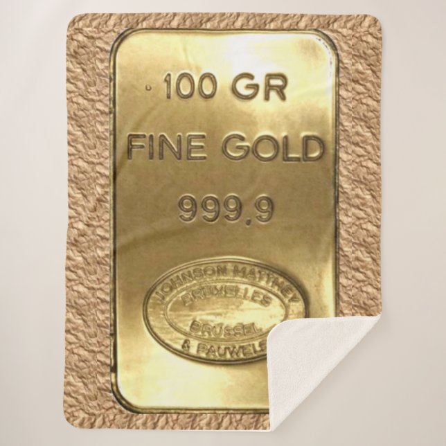 GOLD BAR SHERPA BLANKET (Front)