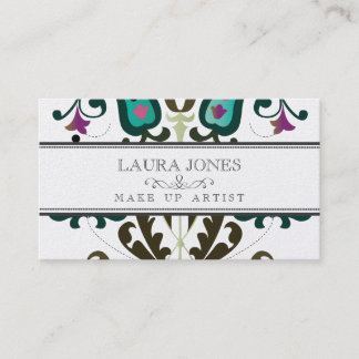 GOLD Baroque Folk Make Up Artist Business Card