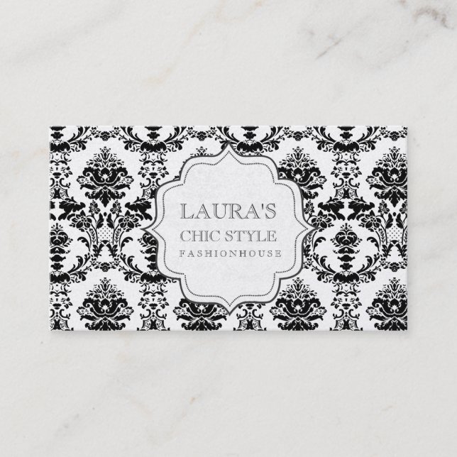 GOLD Baroque Modern Chic Stylish Fashion Business Card (Front)