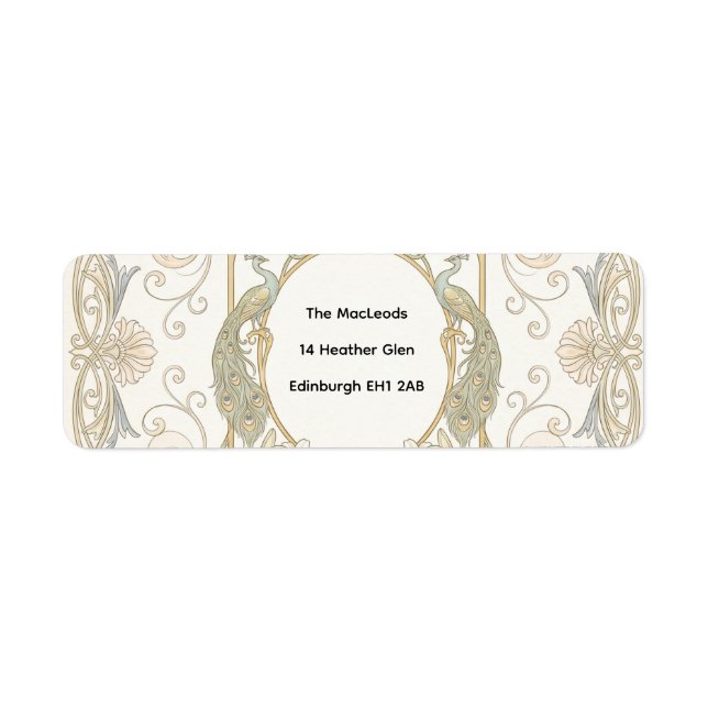 Gold Baroque Return Address Label (Front)