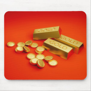 Gold Bars & Gold Coins Mouse Pad