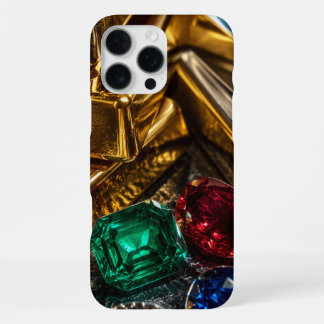 gold bars precious stones iPhone 16 pro max case