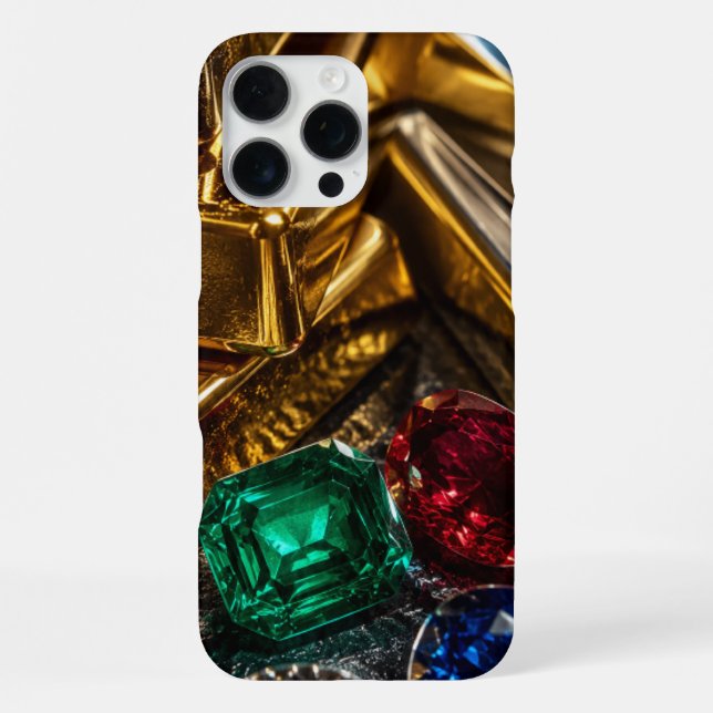 gold bars precious stones iPhone case (Back)
