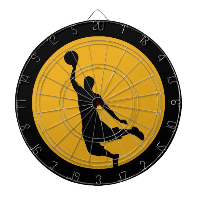 Gold Basketball Circle Dartboard (Front)