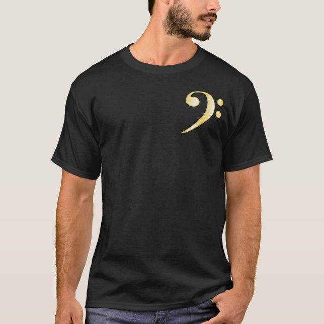 "Gold" Bass Clef T-Shirt (Front)