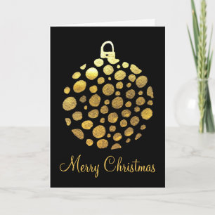Gold bauble Christmas glam Card