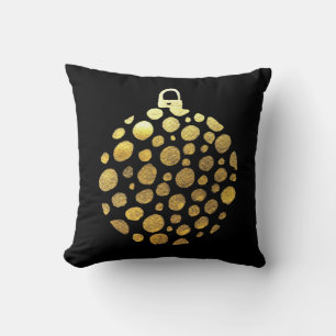 Gold bauble Christmas glam Cushion