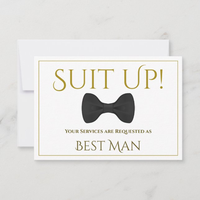Gold Be My Best Man Card (Front)