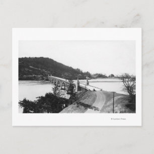 Gold Beach, Oregon Bridge over Rogue River Postcard