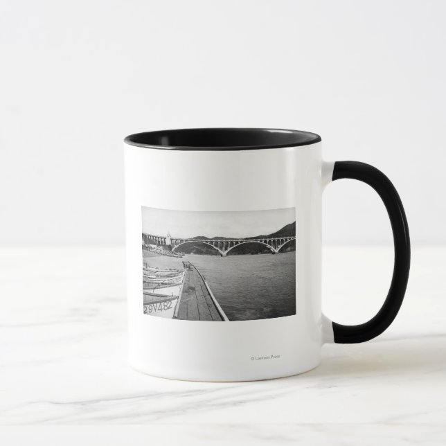 Gold Beach, Oregon Docks and Bridge over Rogue Mug (Right)