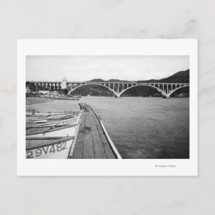 Gold Beach, Oregon Docks and Bridge over Rogue Postcard