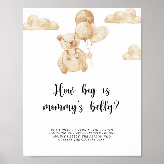 Gold Bear how big is mummy's belly game Poster (Front)