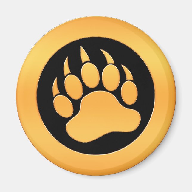 Gold Bear Paw Magnet (Front)
