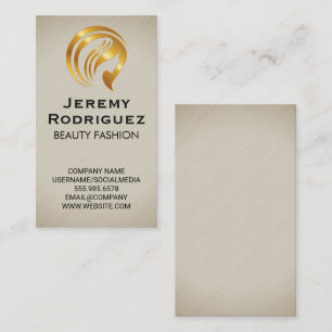 Gold Beauty Logo Business Card