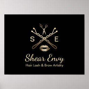 Makeup Artist Logo Art Wall Decor Zazzle Com Au