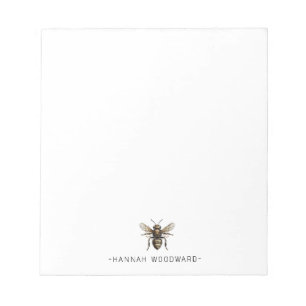 Gold Bee Personalised Notepad