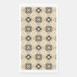 Gold, beige, and Taupe Gemstones Pattern Napkin