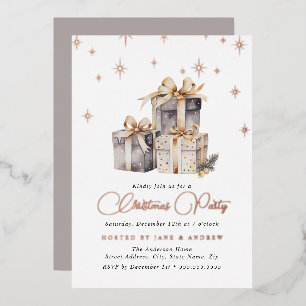 Gold Beige Grey Festive Presents Christmas 