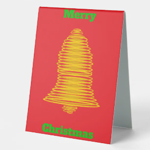 Gold Bell Table Tent Sign