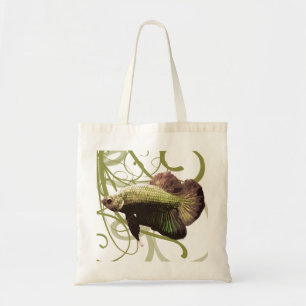 Gold Betta Siamese Fighting Fish Tote Bag