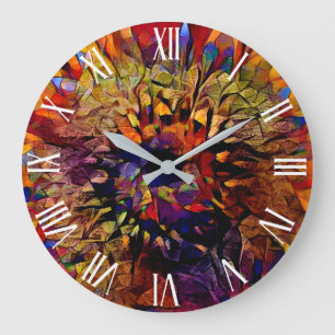 Gold Big Sun Sunflower Elegant Collection Large Clock