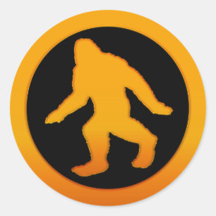 Gold Bigfoot Classic Round Sticker