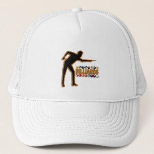 GOLD BILLIARDS PLAYER TRUCKER HAT