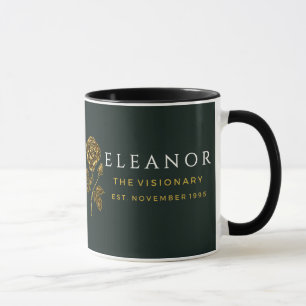 Gold Birth Flower Custom Mug - December Narcissus