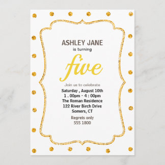 Gold Birthday Invitation
