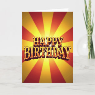 Gold Birthday Lettering Card