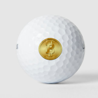 Gold Bitcoin Golf Balls