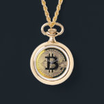 gold bitcoin watch necklace<br><div class="desc">gold bitcoin watch necklace</div>