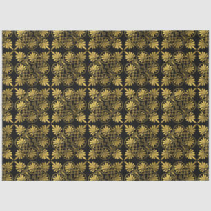 Gold Black Ancient Greek Meander Pattern Tissue Paper