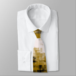 Gold Black and White Tie