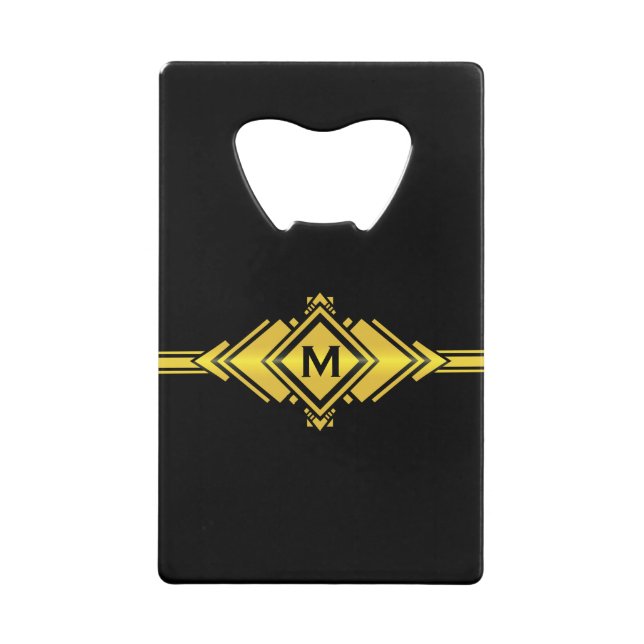 Gold & Black Art Deco Belt Monogram (Front)