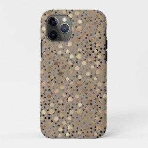 Gold Black Brown Animal Print iPhone 11 Pro Case