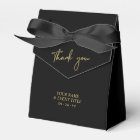 Gold & Black | Brush Script Party Thank you Favour
