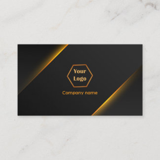 Gold & black business card