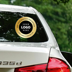 Gold Black Business Logo Website Car Window Decal