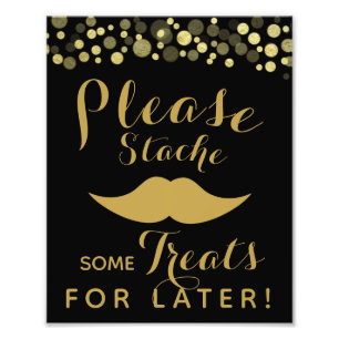GOLD & BLACK candy bar, sweet bar, PARTY SIGN