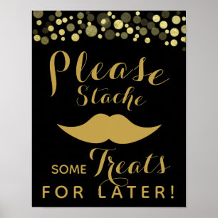 GOLD & BLACK candy bar, sweet bar, PARTY SIGn